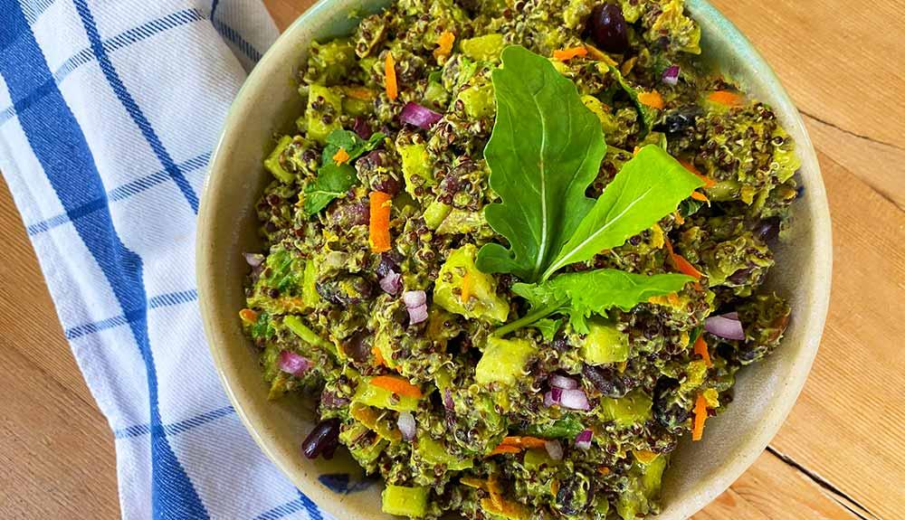 Plant Based Vegan Green Goddess Quinoa Salad